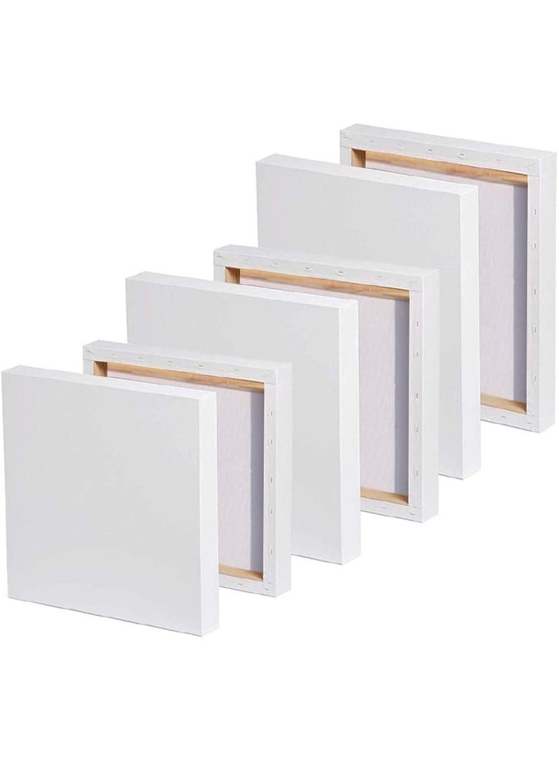 Set of 5 Pieces canvas 20x30cm Mini Stretchable Blank Art Board - White - Image 2