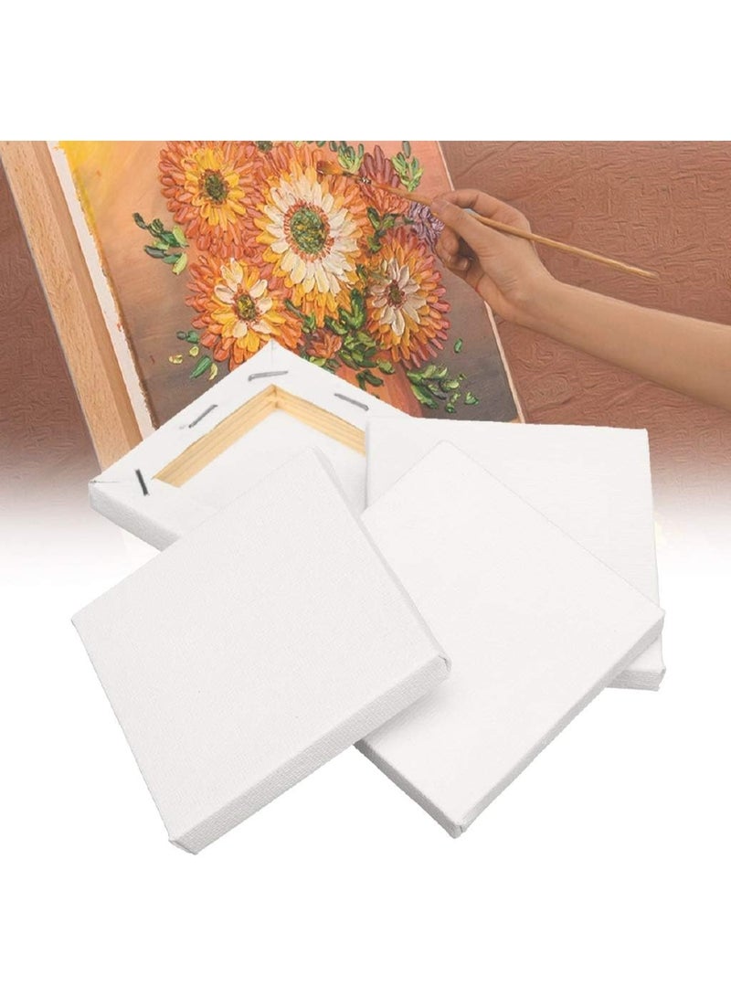 Set of 5 Pieces canvas 20x30cm Mini Stretchable Blank Art Board - White - Image 3