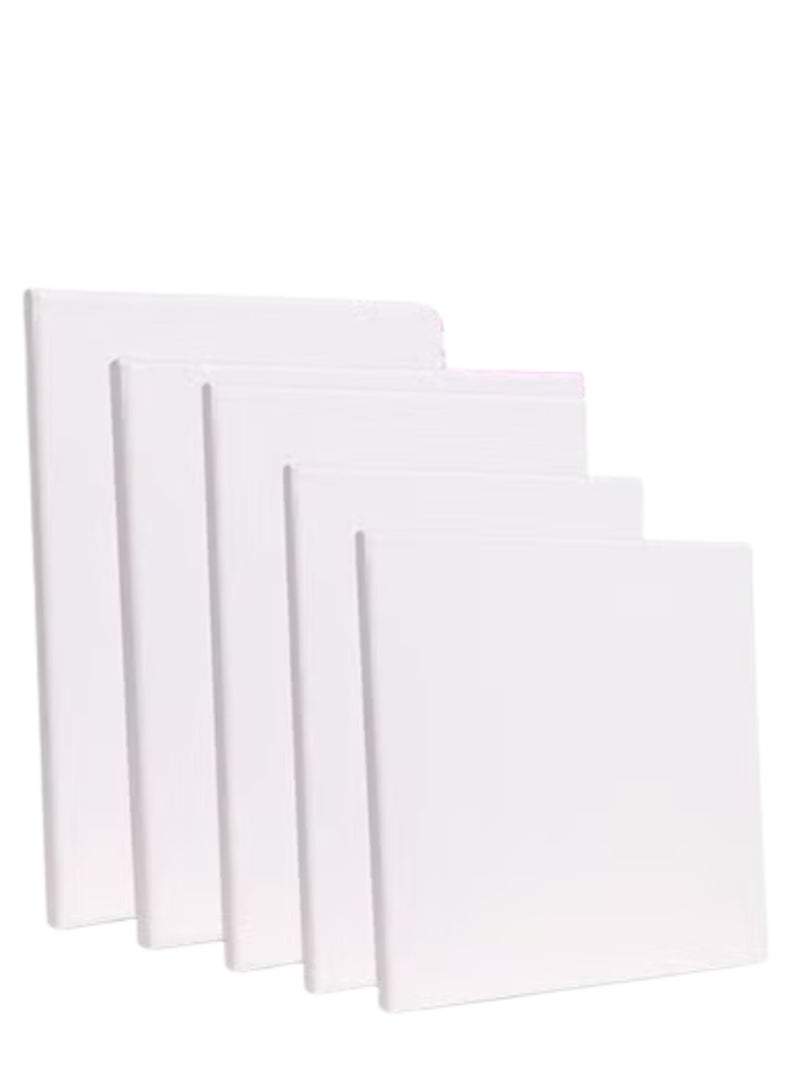 Set of 5 Pieces canvas 20x30cm Mini Stretchable Blank Art Board - White - Image 1