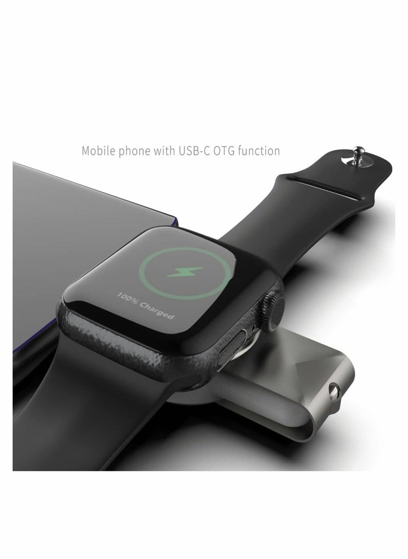 Y&D - Portable Apple Watch Charger, Travel Wireless Magnetic Charger for with USB A and C Connector, Compatible Series 1/2/3/4/5/6 (2 in 1) - Image 1