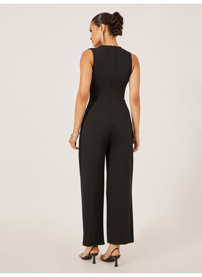 Styli Styli Embellished V Neck Wide Leg Jumpsuit  - Image 5