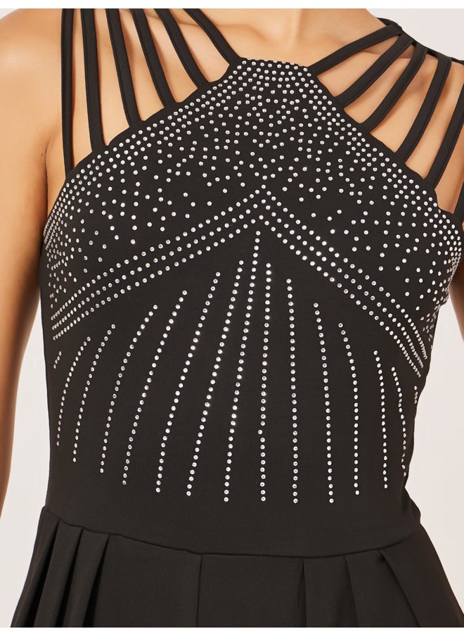 Styli Styli Embellished V Neck Wide Leg Jumpsuit  - Image 4