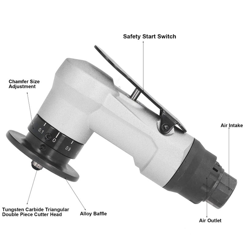 Pneumatic Chamfering Machine Mini 45° Arc Burr Handheld Linear Trimming Deburring Tool - Image 5