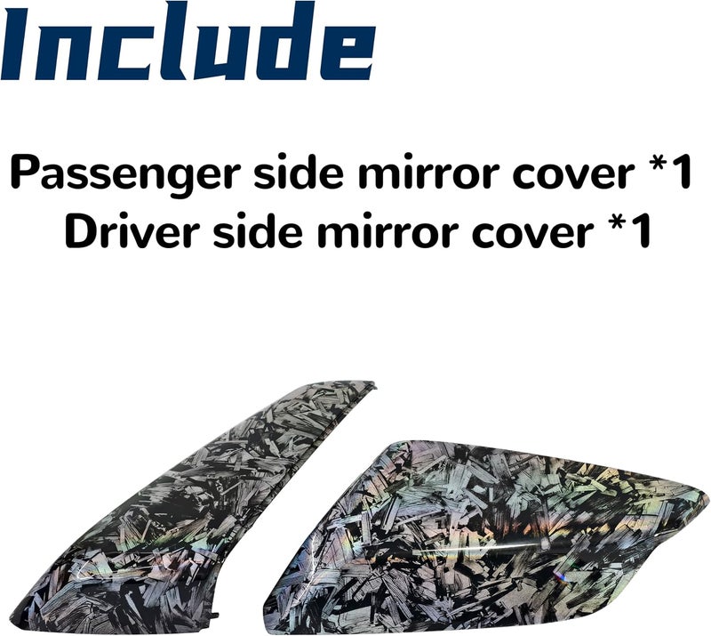 Dimeani fit for Chevrolet Malibu Side Mirror Cover, fit for 2016 2017 2018 2019 2020 2021 2022 2023 2024 2025 Chevy Malibu Passenger Driver Side Carbon Fibre Pattern Replace 84026842 84026841 - Image 5