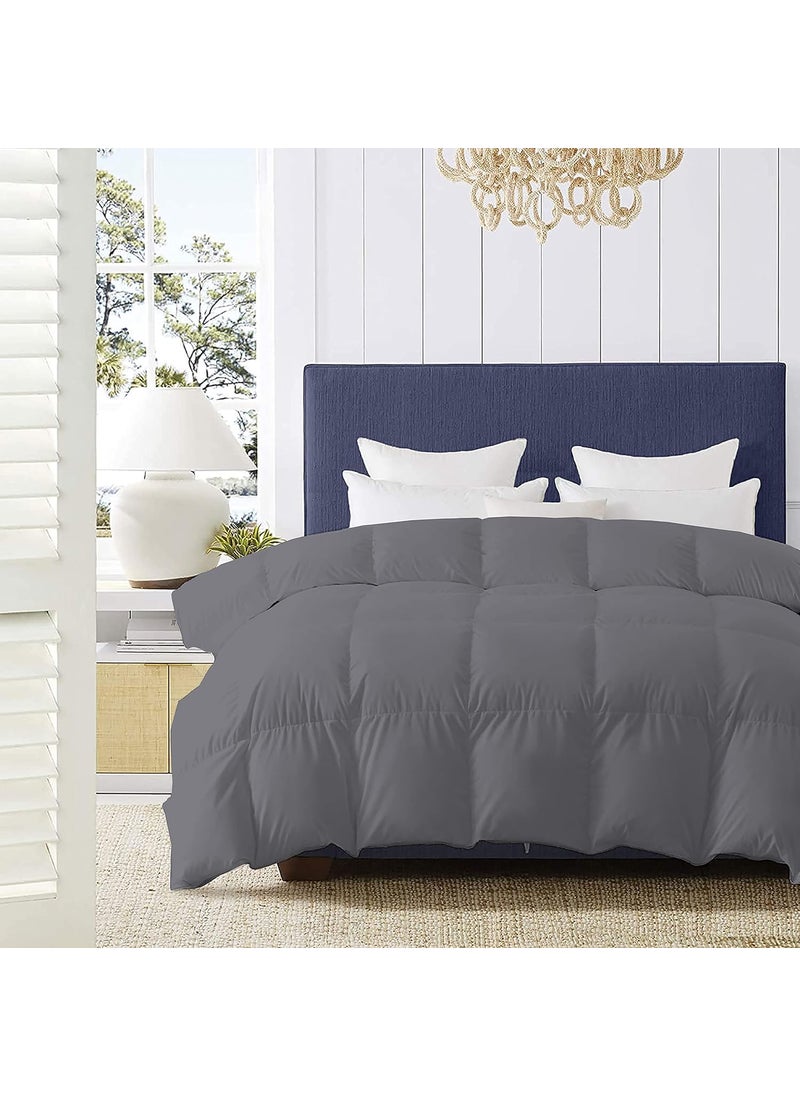 Indian Kingdom Indian Kingdom 500 GSM Winter Proof Comforter Premium Collection Quilted Comforter 92 x 106 Inches233cm x 269cm King Size ComforterDark Grey  - Image 1