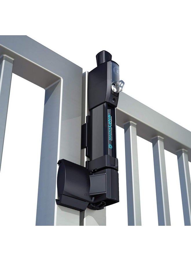 National Hardware National Hardware Pool Safety Magna Latch Gate Latch N346-212, Vertical Pull Child Proof Gate Latch for Pool Gates or Fence Latches, Black  - Image 2