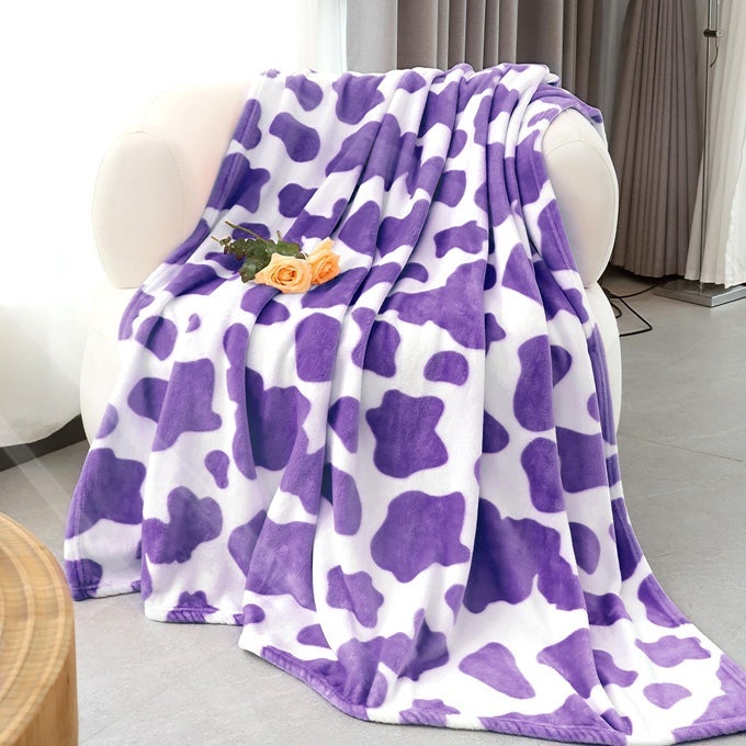 PURPLE BLANKET LIGHTWEIGHT SOFT COZY LAVENDER THROW BLANKET CUTE WARM FUZZY FLEECE BLANKET PURPLE GIFTS FOR TEENS GIRLS WOMEN BIRTHDAY