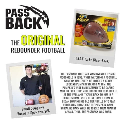 Passback Pro Composite Football, Ages 14+, High School Training Football, (Ships Deflated) - Image 5