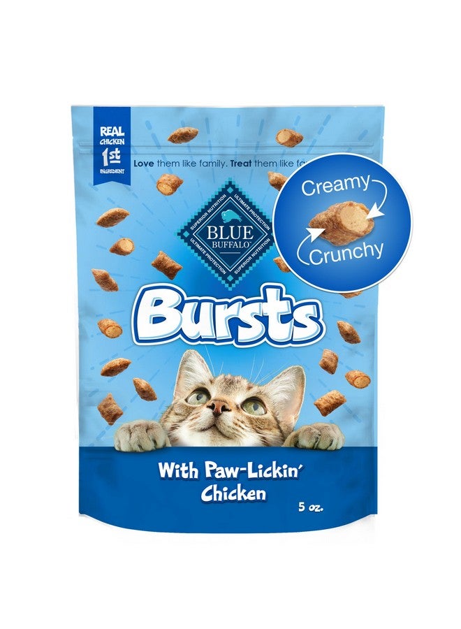 بلو بافلو مكافآت القطط بلو بافالو برستس المقرمشة والكريمية، رائعة للتدريب، دجاج لعق المخالب، كيس 5 أونصة - Image 1