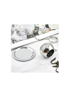 SYOSI Tea Infuser for Loose, Tea Steeper Stainless Steel, Tea Strainer with Lid and Drip Tray, Reusable Tea Filter Mesh Loose Leaf Strainer, for Loose Leaves, Tea Leaves, Spices, Etc, Best Gift( 2Pcs )  - Image 5