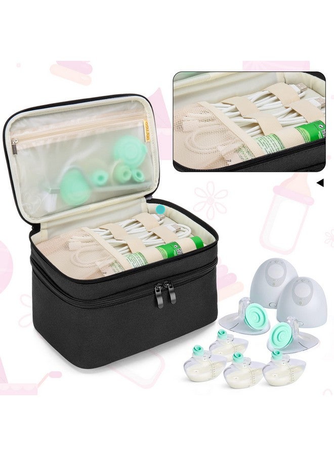 BAFASO Wearable Breast Pump Bag Compatible With Momcozy S12 Pro Willow And Elvie Breast Pump Carrying Case For Wearable Breast Pump And Extra Parts Black - Image 5