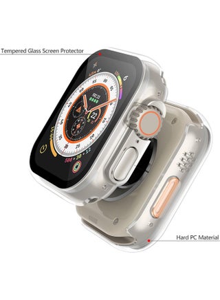 Case for Apple Watch Ultra 3 (2025) / Ultra 2 / Ultra 49mm case with Tempered Film Screen Protector, Full Protective Hard PC Bumper Touch Sensitive HD Screen Cover(49mm,Clear) - view 3