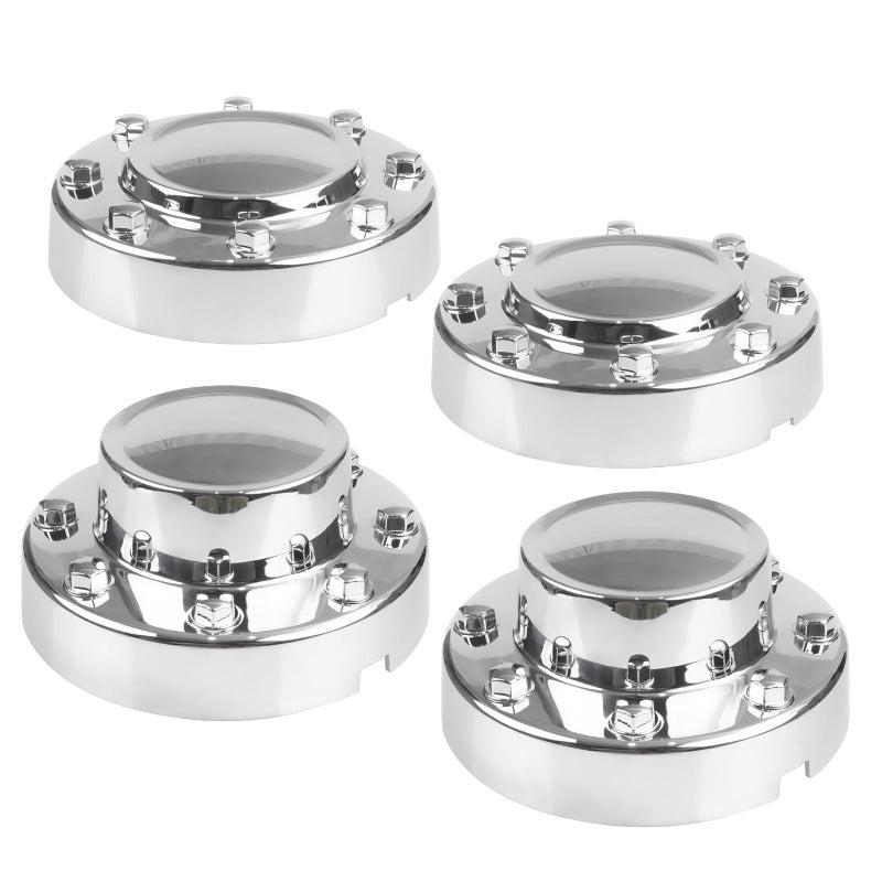 Dexepe Front & Rear Chrome Dually Wheel Center Hub Caps Cover Compatible with Dodge Ram 3500 2011 2012 2013 2014 2015 2016 2017 2018 with Aluminum Wheels Replaces 68081010AA, 68081015AC (4Pcs) - Image 1