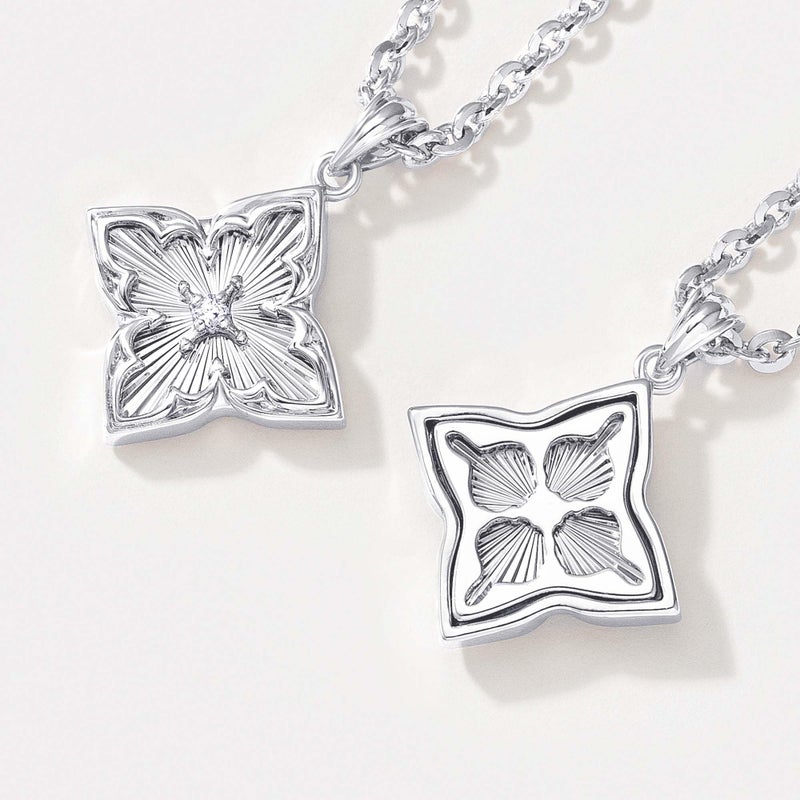 Fettero Gold Dainty Necklaces for Women Clover Necklace White Gold Plated Four Leaf Clover Pendant Chain Jewelry - Image 5