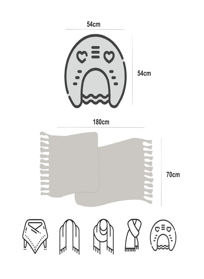 nene Multipurpose Maternity Feeding Shawl, Breastfeeding Pillow Combo Pack, 100% Cotton, Pregnancy Pillow, Nursing Pillow and Shawl, Feeding Scraf with Pillow (Grey) - Image 4