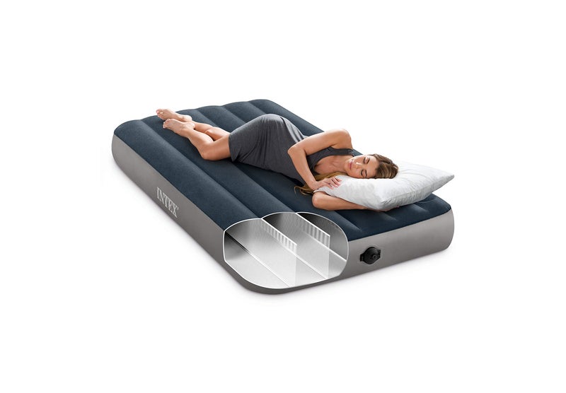 Intex 64781E Dura-Beam Standard Single-High Air Mattress: Fiber-Tech – Twin Size – 2-Step Pump – 10in Bed Height – 300lb Weight Capacity - Image 4