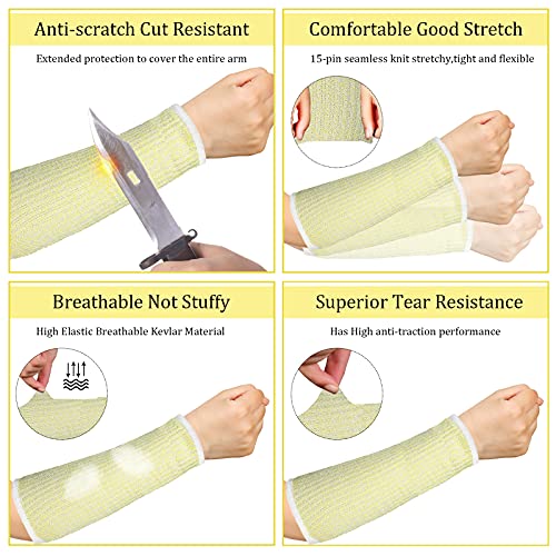 Sintege 3 Pairs Arm Protectors for Thin Skin and Bruising Cut Resistant Forearm Sleeve Level 5 Arm Burn Protection Sleeve (Black, Beige, Grey,7.9 Inch) - Image 4