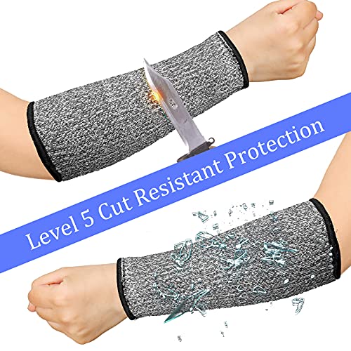 Sintege 3 Pairs Arm Protectors for Thin Skin and Bruising Cut Resistant Forearm Sleeve Level 5 Arm Burn Protection Sleeve (Black, Beige, Grey,7.9 Inch) - Image 5