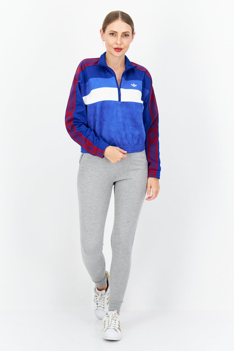 adidas Originals Women Sportswear Fit Training Sweatshirt, Blue Combo  - Image 4
