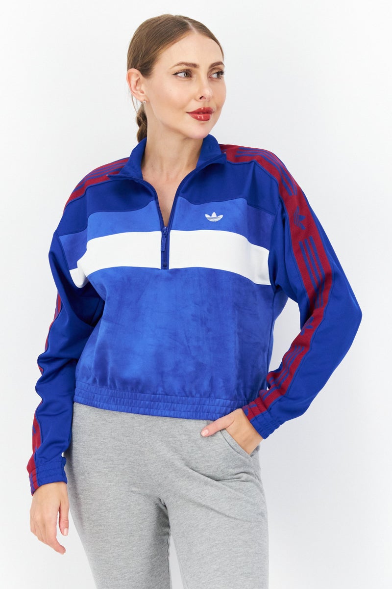 adidas Originals Women Sportswear Fit Training Sweatshirt, Blue Combo  - Image 1