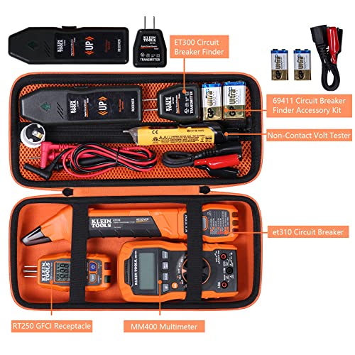 khanka Hard Case Replacement for Klein Tools ET310 AC Circuit Breaker 69149P Electrical Test Kit Digital Multimeter 80016 Circuit Breaker Finder Tool Kit, Home Tester Kit Bag Storage Organizer - Image 2