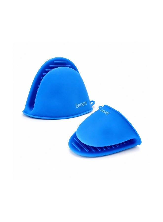 Beram Silicone Mini Oven Mitts, Set of 2, Kitchen Pot Holders, Heat Resistant, Small Kitchen Mitts, Air Fryer Mitts Mini, Pot Pinch Grip for Cooking and Baking - Image 1