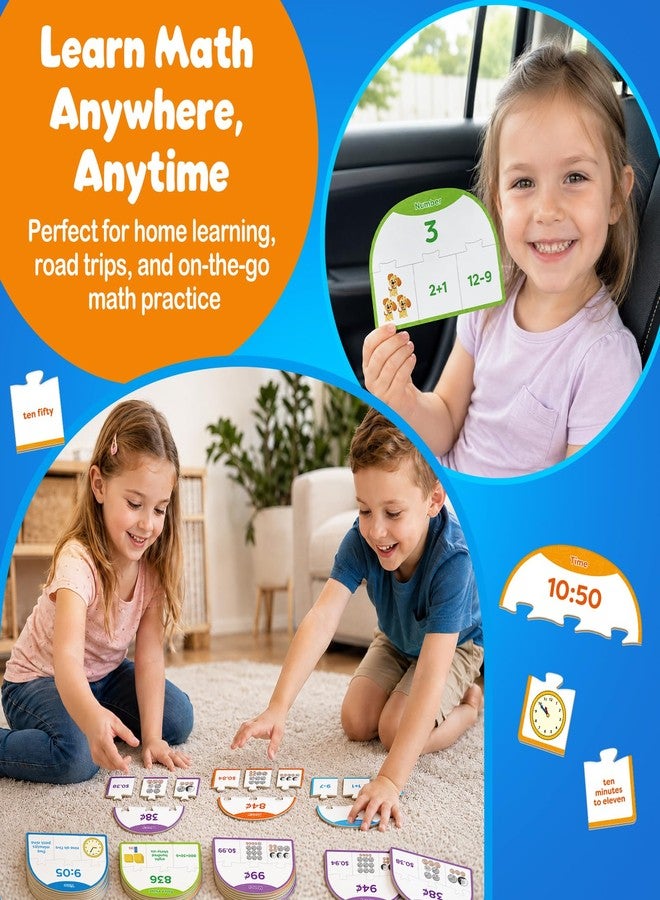 Kasfalci 160PCS Math Puzzles for Kids, Time Money Number and Place Value - Image 5