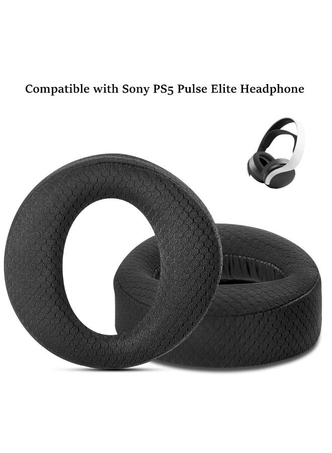 وسادات أذن سماعات الرأس 1 زوج لجهاز سوني بلاي ستيشن PS5 Pulse Elite سماعة رأس لاسلكية عازلة للضوضاء غطاء وسادة الأذن بديل (قماش شبكي قابل للتنفس) - Image 2