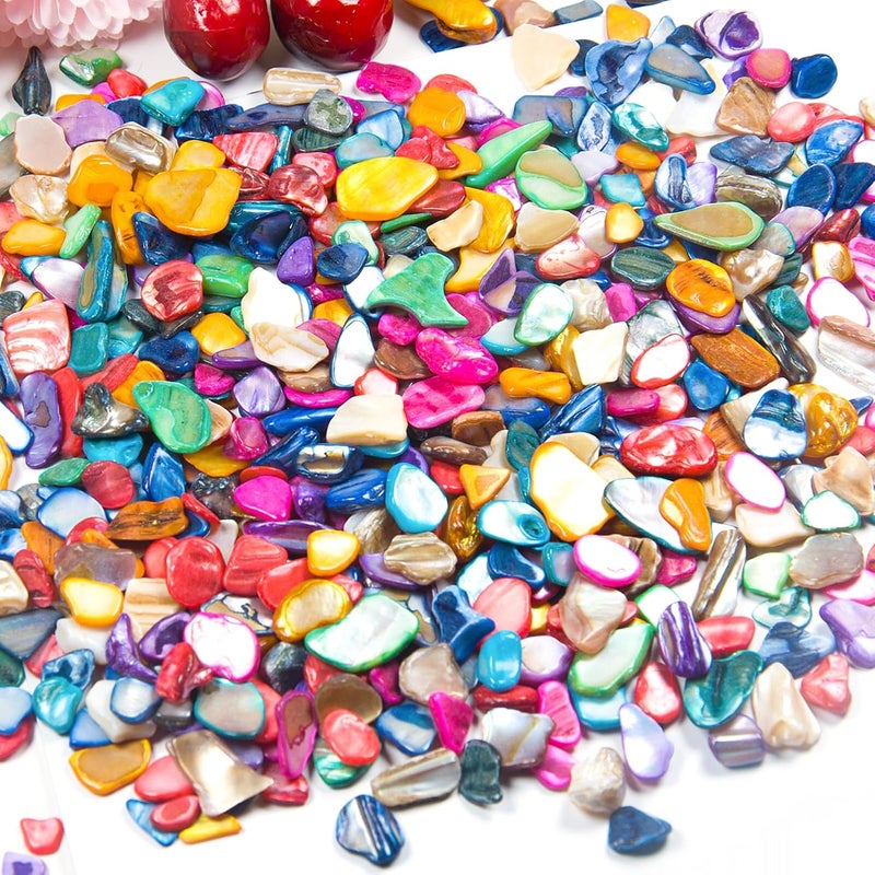 Featuman Crushed Shells for Decoration, 14.5 oz Natural Crushed Seashells Mosaic Sea Shell Fragments, Irregular Seashell Slices for Crafts, Home, Vase Fillers, Wedding Party, Landscaping (Mixed Color) - Image 5
