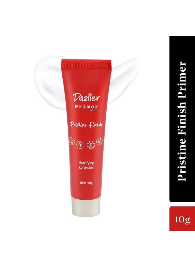 DAZLLER - Pristine Finish Primer Mini 10G Smoothens Pores Mattifying Transferproof Parabenfree Enriched With Aloe Centella And Vitamin E Vegan & Crueltyfree - Image 1