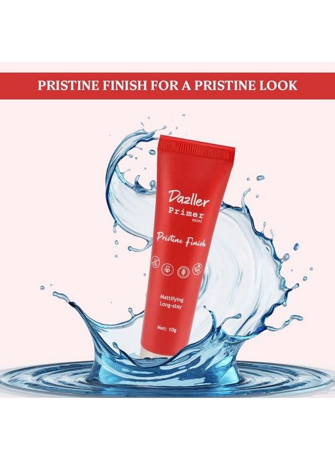 DAZLLER - Pristine Finish Primer Mini 10G Smoothens Pores Mattifying Transferproof Parabenfree Enriched With Aloe Centella And Vitamin E Vegan & Crueltyfree - Image 1