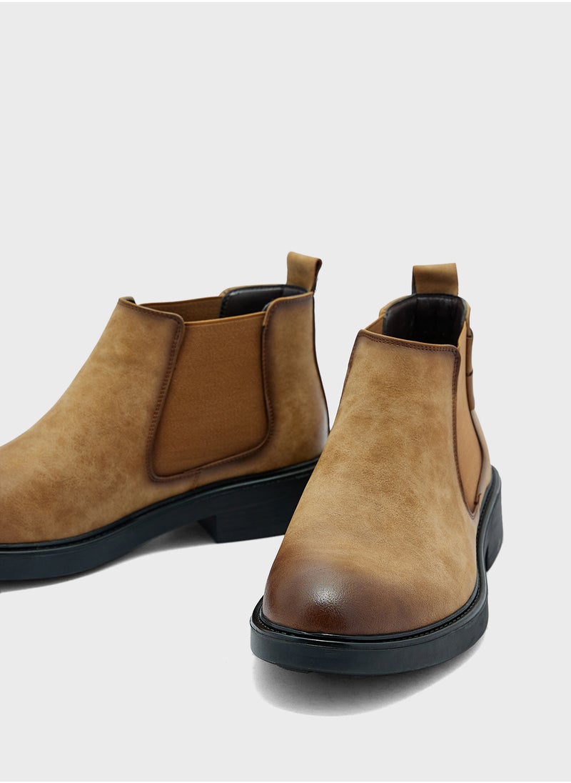 Robert Wood Nubuck Casual Chelsea Boots  - Image 4