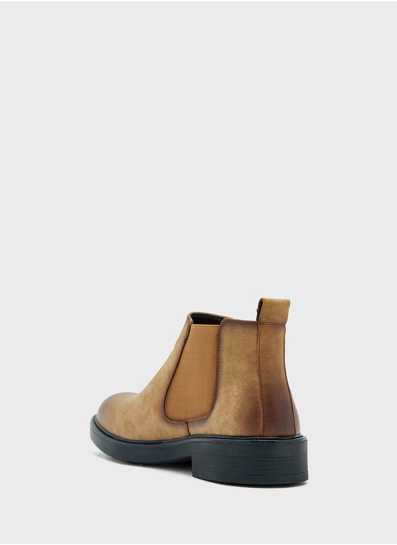 Robert Wood Nubuck Casual Chelsea Boots  - Image 3