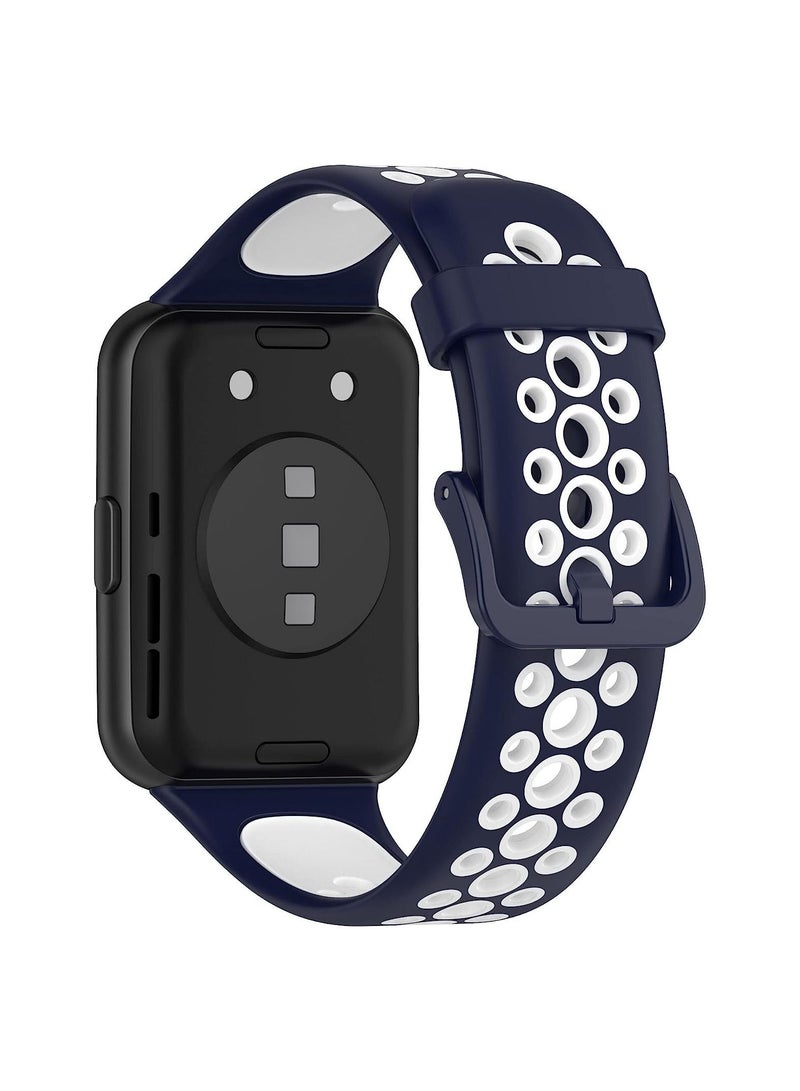 حزام من السيليكون متوافق مع ساعة HUAWEI Watch Fit 2 نشط / كلاسيكي / أنيق  حزام رياضي بلونين يسمح بمرور الهواء فائق الخفة مقاوم للماء متين - Image 1