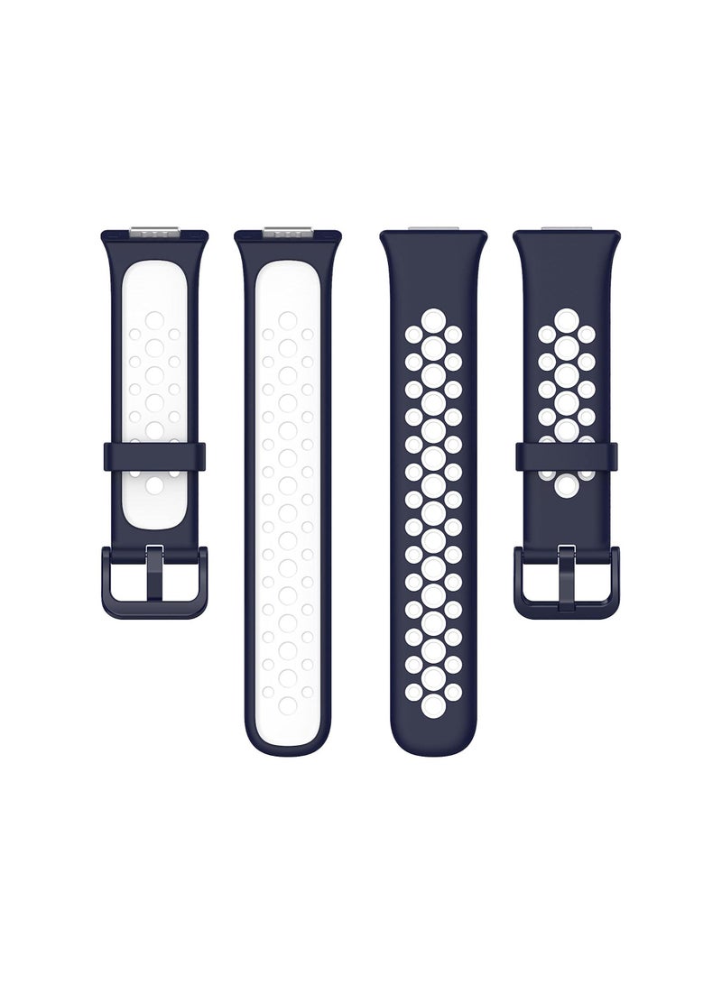 حزام من السيليكون متوافق مع ساعة HUAWEI Watch Fit 2 نشط / كلاسيكي / أنيق  حزام رياضي بلونين يسمح بمرور الهواء فائق الخفة مقاوم للماء متين - Image 2