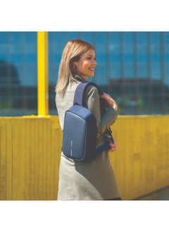 XD DESIGN Bobby Sling Anti-Theft Backpack - Tablet Travel Bag, Hidden Zipper, Cut Resistant, RFID Protected Pocket, w/ USB charging port, Multi Compartments & Water Repellant - Blue  - Image 3