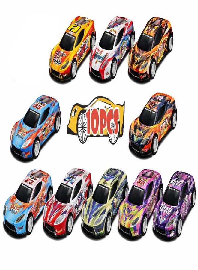 Royals hub Set of 10 Mini Pull Back Racing Metal Die Cast Car Set | Pullback Mechanism | Durable Body | Mini Sports Car Set for Boys & Girls (Multi Color & Design) - Image 2