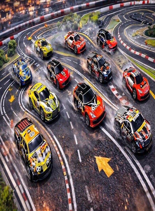 Royals hub Set of 10 Mini Pull Back Racing Metal Die Cast Car Set | Pullback Mechanism | Durable Body | Mini Sports Car Set for Boys & Girls (Multi Color & Design) - Image 3