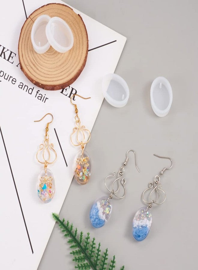 Cheriswelry 10pcs Oval Resin Pendant Casting Molds Clear Resin Jewelry Silicone Molds with Hanging Hole for Women DIY Resin Pendants Keychain Earrings Jewelry Making Tool - Image 5
