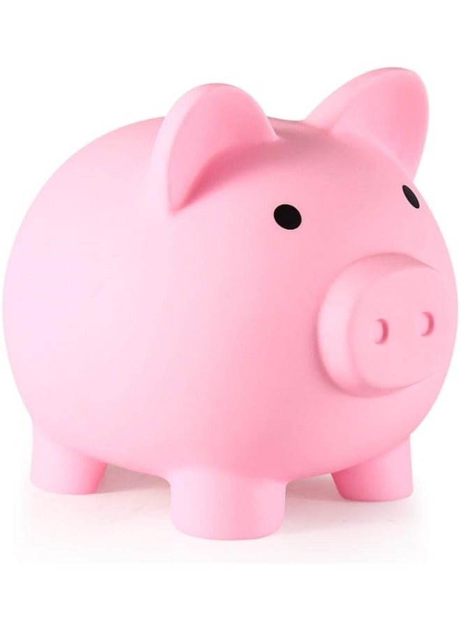 عام خزانة الخنزير الصغيرة، خزانة نقود بلاستيكية غير قابلة للكسر، خزانة عملات للبنات والأولاد، حجم متوسط لخزانات الخنازير، هدايا عملية لعيد الميلاد وحفلات استقبال الأطفال. - Image 1