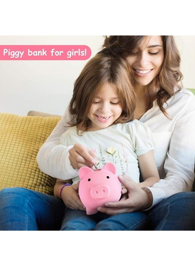 عام خزانة الخنزير الصغيرة، خزانة نقود بلاستيكية غير قابلة للكسر، خزانة عملات للبنات والأولاد، حجم متوسط لخزانات الخنازير، هدايا عملية لعيد الميلاد وحفلات استقبال الأطفال. - Image 2
