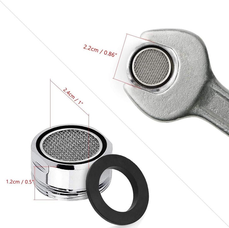 SHOWAY Kitchen Tap Head Water-Saving 3 Pack Adjustable Swivel Faucet Tap Aerator, Filter Faucet Sprayer Head Extension Effective Devicefor Bathroom Kitchen Sink Spray Tap Attachment - Image 4