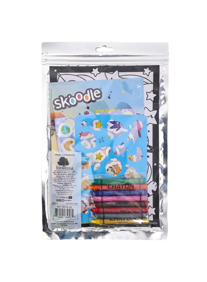 SKOODLE XL Play Pack Grab & Go | Coloring Fun Activity | Stencil, Poster, Stickers Kit | Educational & Learning Toy | Age 3+ - Image 2