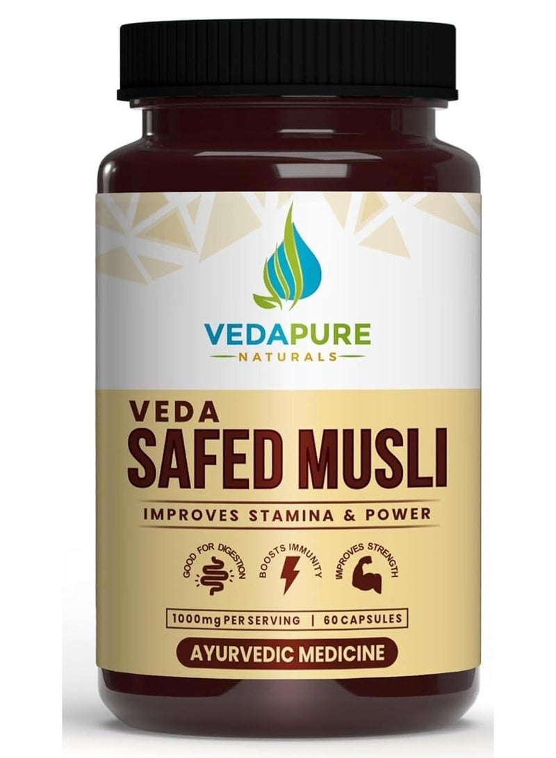 Vedapure Safed Musli 1000mg 60 Capsules