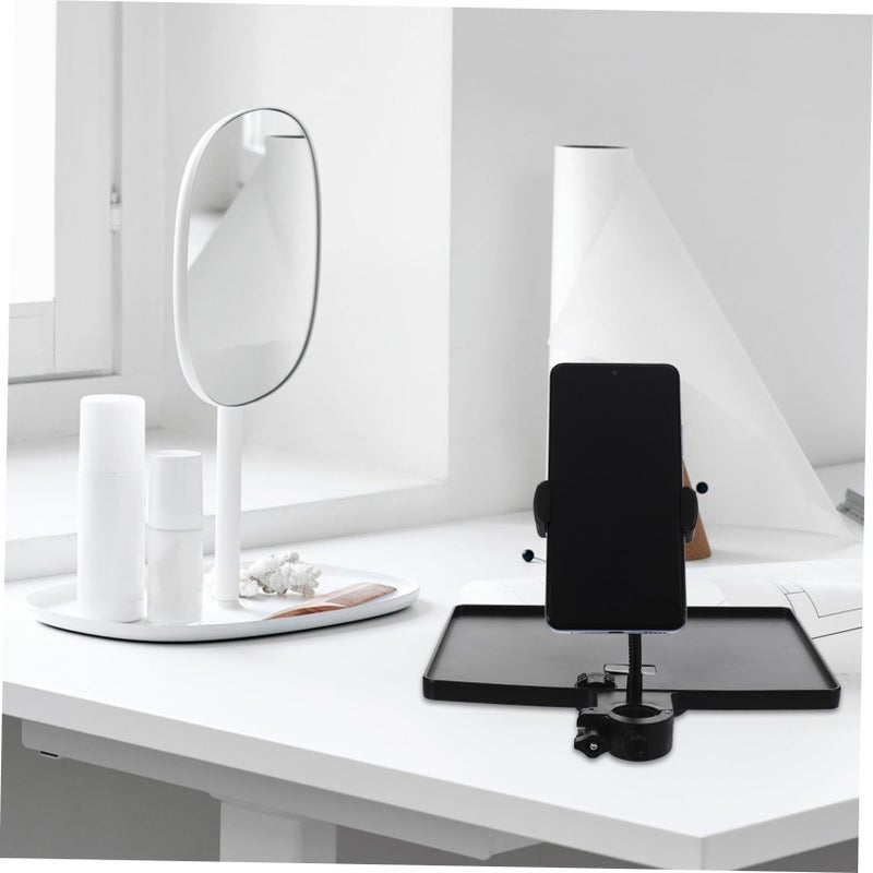 Ibasenice Black Upgraded Phone Tray Microphone Stand Clamp Holder - Image 4