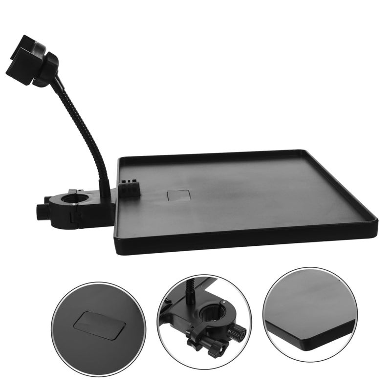 Ibasenice Black Upgraded Phone Tray Microphone Stand Clamp Holder - Image 3