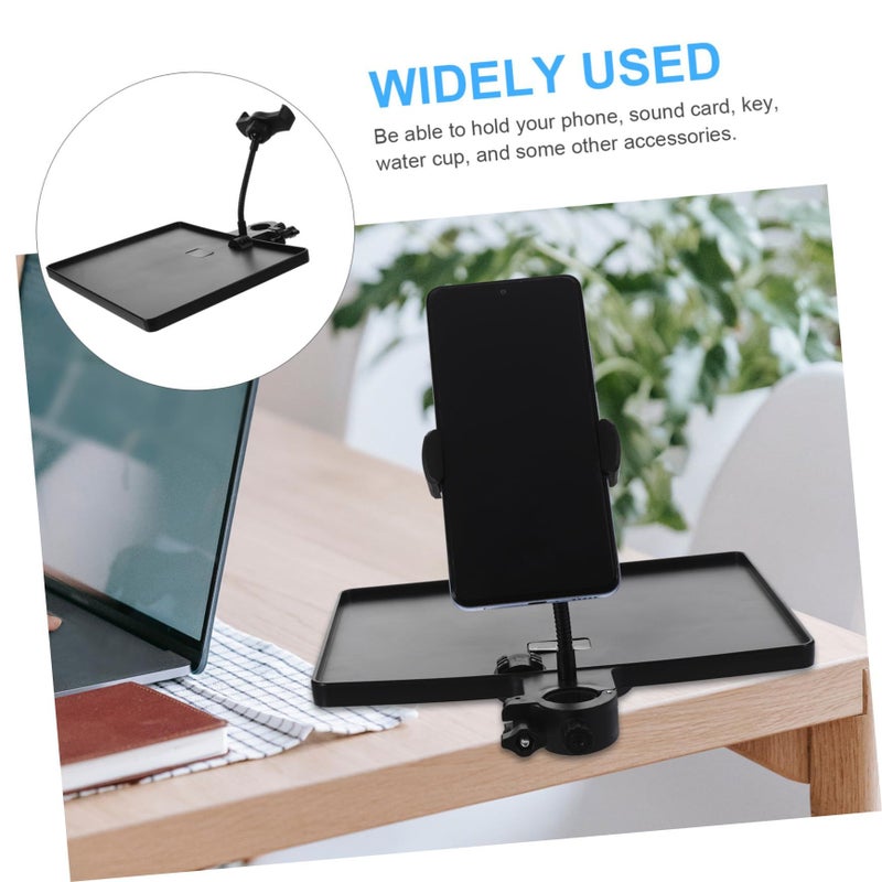 Ibasenice Black Upgraded Phone Tray Microphone Stand Clamp Holder - Image 5