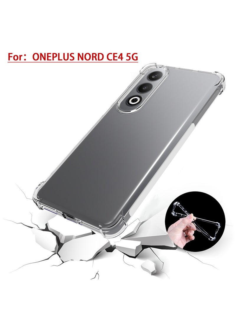 Case for Oneplus Nord CE 4 5G Clear Transparent Case Soft TPU Back Cover Shockproof Case with Reinforced Bumper Corner for 1 + Nord CE 4 - Image 2