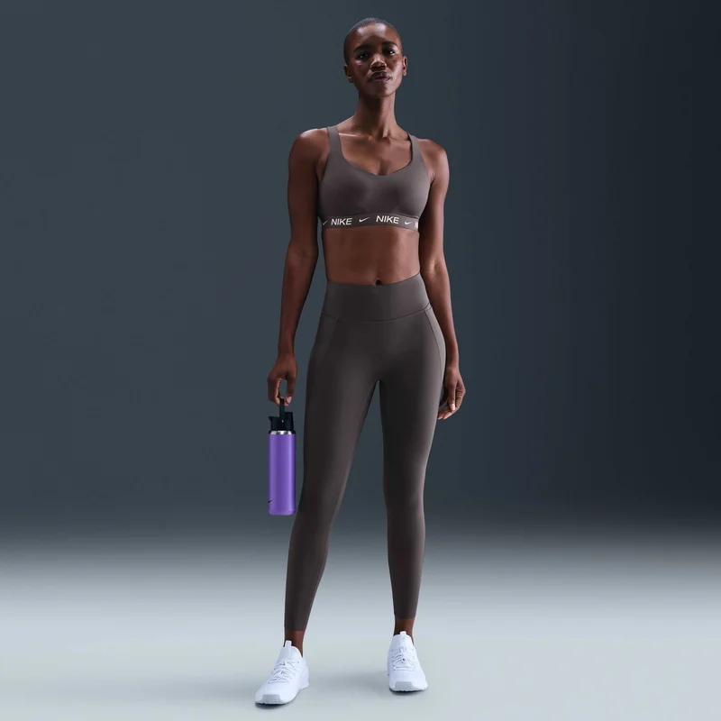 Nike taupe Women's Universa Medium-Support 7/8 Training Leggings for Women | Best Price UAE