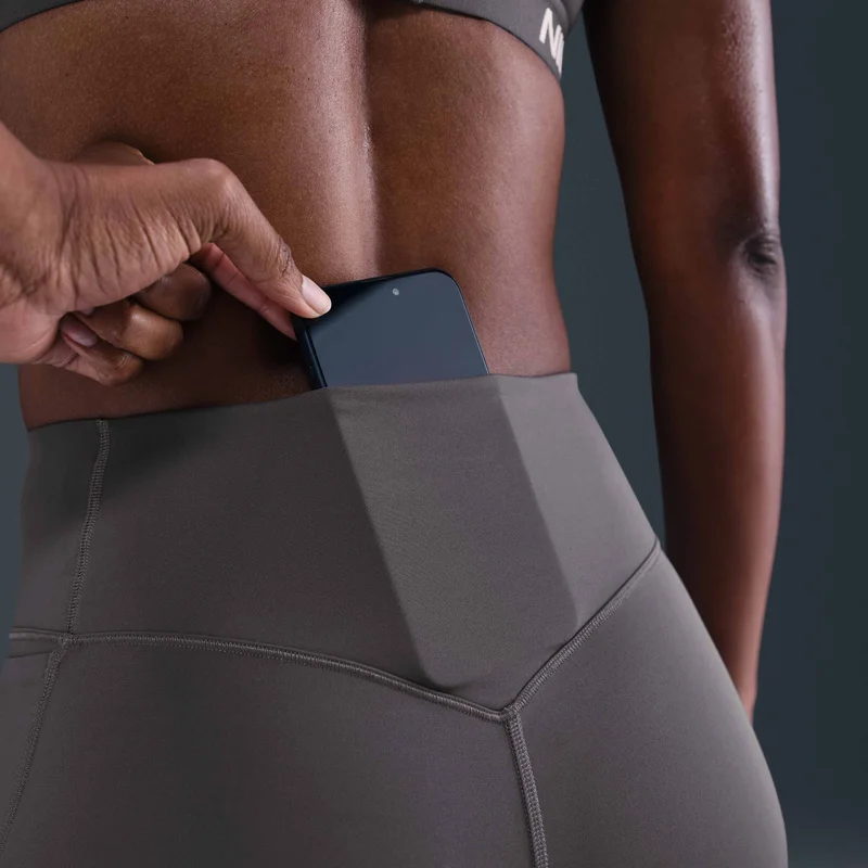 Nike taupe Women's Universa Medium-Support 7/8 Training Leggings for Women | Best Price UAE